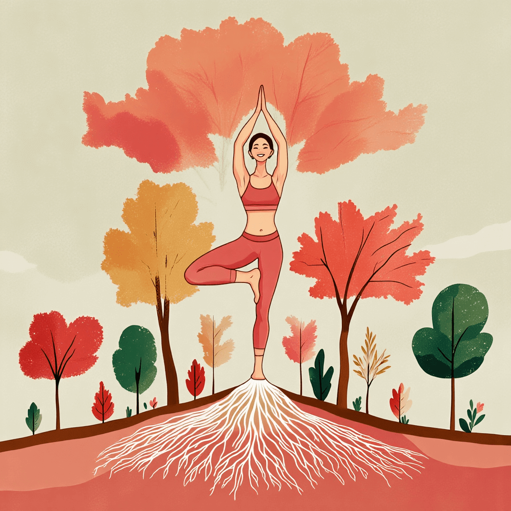 postures yoga chakra racine arbre vrksasana